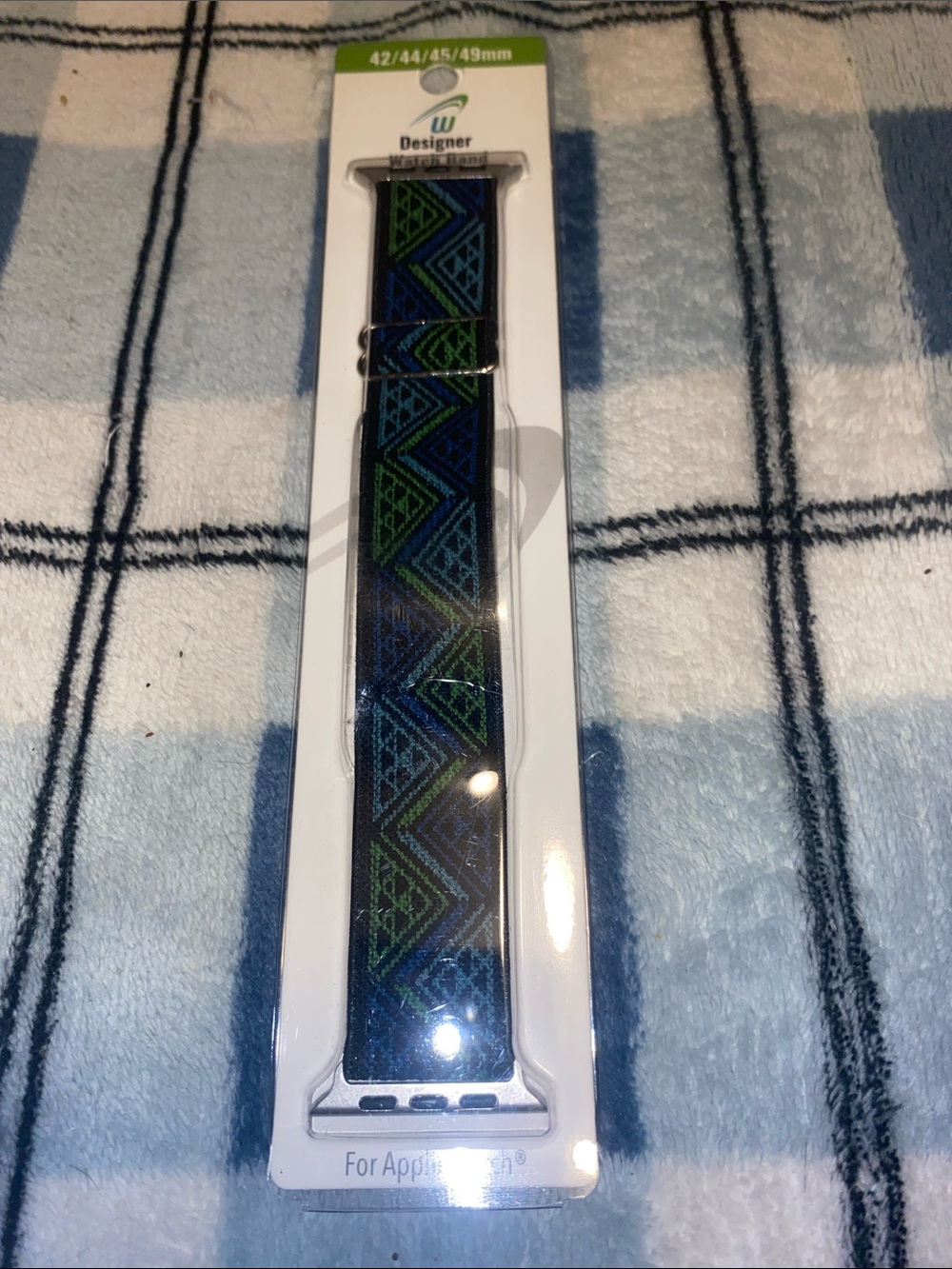 Woven Watch Band in Blue & Green for 42/44/45/49mm